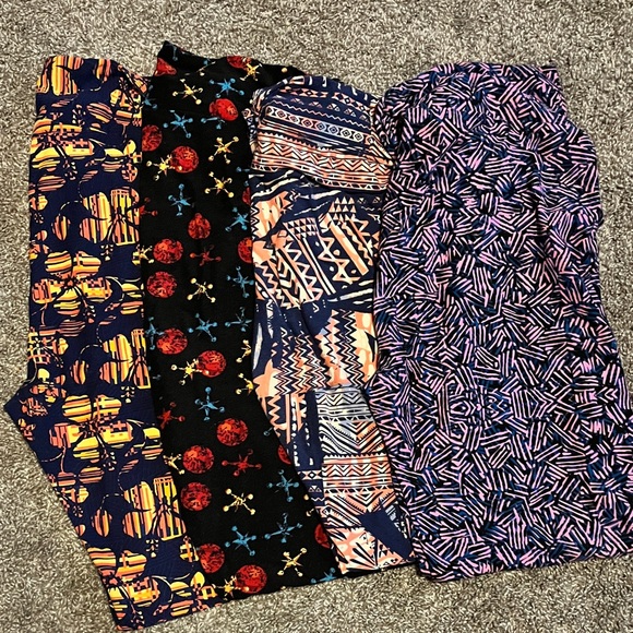 LuLaRoe Pants - Lularoe Leggings Tall & Curvy 4 pairs